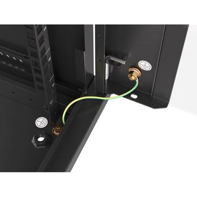 LANBERG Ormar za montažu na zid, 19", 15U, 600x450, staklena vrata, crni